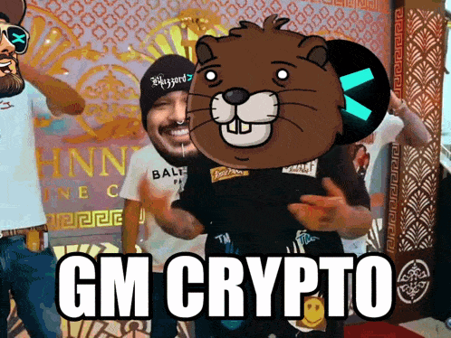 gm crypto is written on the bottom of a picture