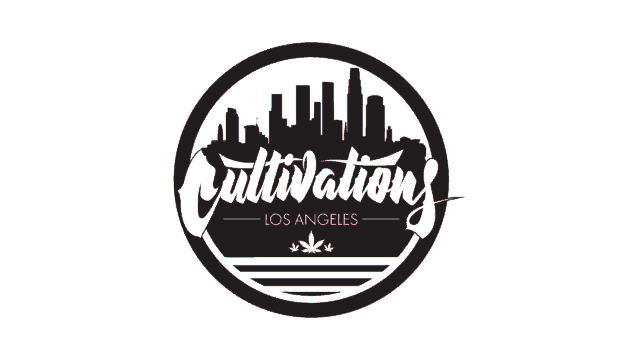 a logo for cultivation los angeles with a city skyline