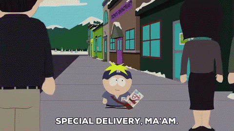 Butters As A Mailman GIF - Butters Stotch Mailman South Park GIFs
