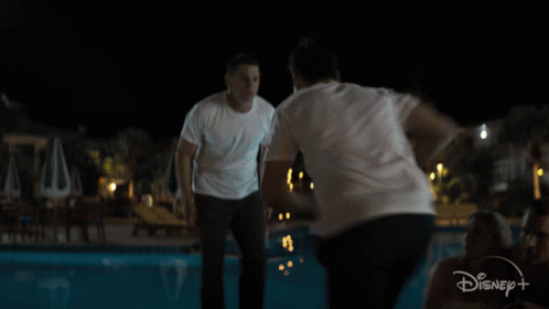 Thrown Into The Pool The Right Stuff GIF - Thrown Into The Pool The Right Stuff Tackle GIFs