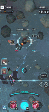a screenshot of a video game shows a girl with green hair and a cat ears