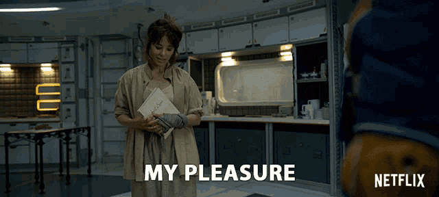 a netflix ad shows a woman holding a book