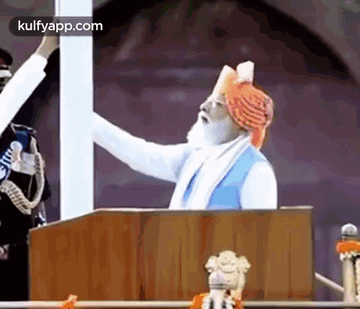 Pm Modi Hoists National Flag From The Ramparts Of Red Fort.Gif GIF - Pm Modi Hoists National Flag From The Ramparts Of Red Fort Pm Modi National Flag GIFs