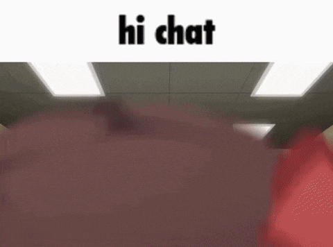 a blurred image of a person 's face with the words `` hi chat '' written on it .