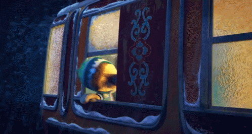 Head Out Of Window GIF - Window Snow Excited GIFs