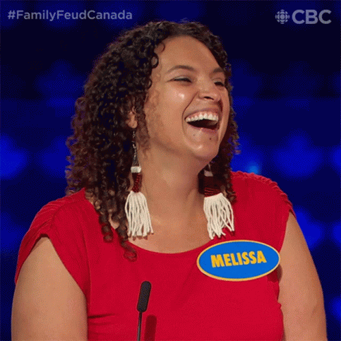 Laughing Melissa GIF - Laughing Melissa Family Feud Canada GIFs
