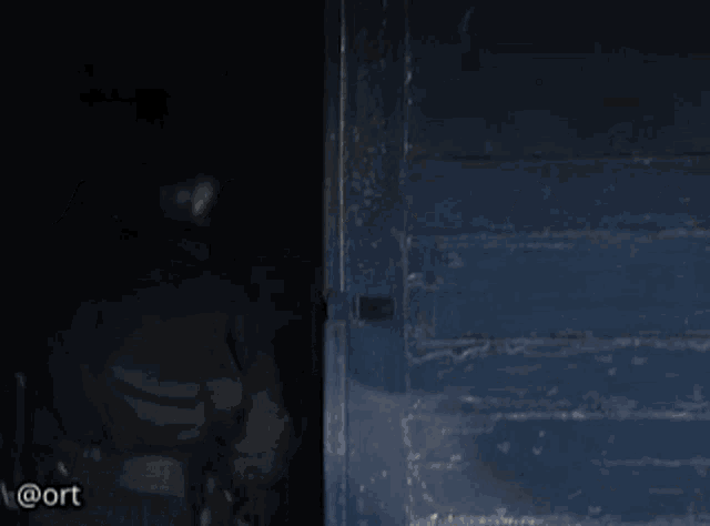 a sign for the blue oyster hangs over a door