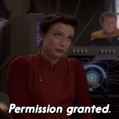 Permission Granted Major Kira GIF - Permission Granted Major Kira Star Trek GIFs