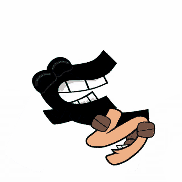 a cartoon character with a very angry face