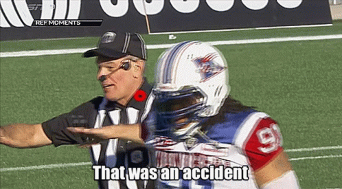 Cfl Referee GIF - Cfl Referee That Was An Accident GIFs