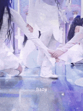 the word hazy that is on a purple surface