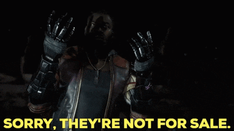a man in a video game says sorry they 're not for sale