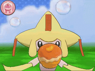 a pixel art drawing of a starfish holding a donut in its mouth