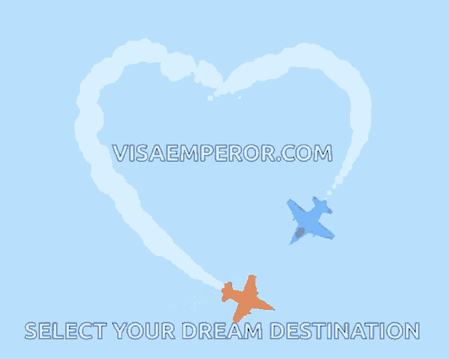 an advertisement for visaemperor.com shows a heart shaped cloud