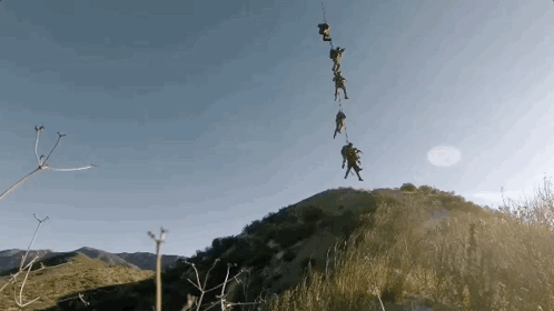 Helicopter Spie Extraction GIF - Helicopter Spie Extraction Seal Team GIFs
