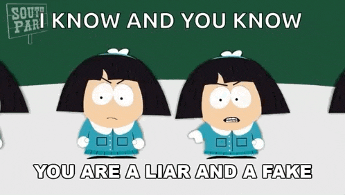 two girls from south park are standing next to each other