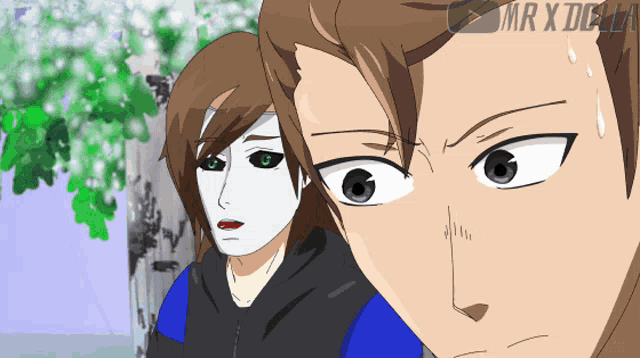 a drawing of a man and a woman with the name mr x dolla on the bottom right