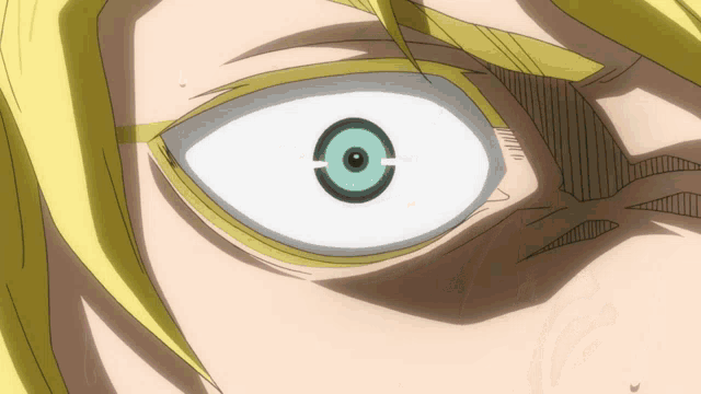 a close up of a person 's eye with a green circle in the middle