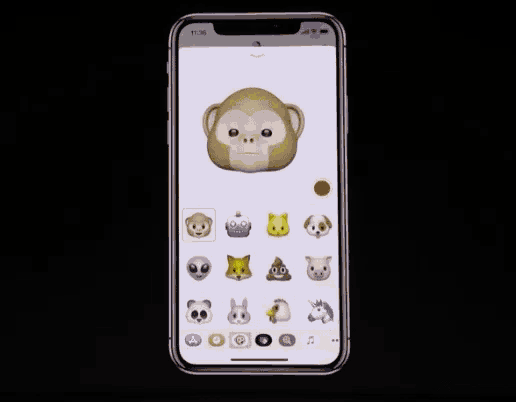 a phone with a monkey on the screen
