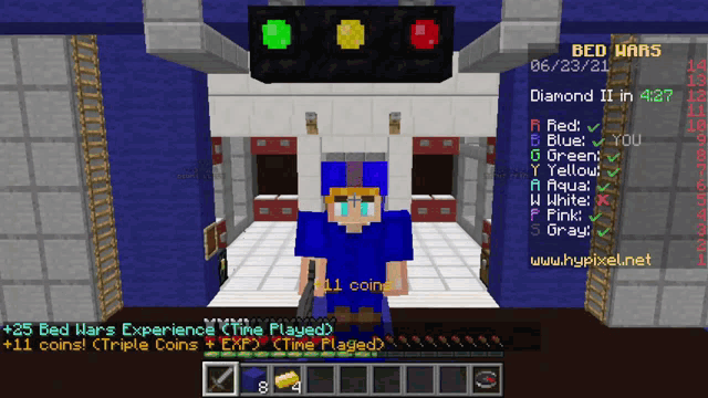 a screenshot of a video game called bed wars with a diamond ii in 4:27