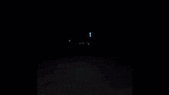 a lightning bolt strikes a stick figure in the dark .