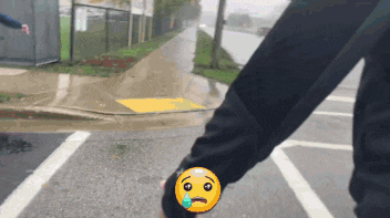 a person with a sad face on their arm