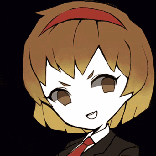 a girl with brown hair and a red headband