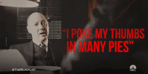 an advertisement for the blacklist shows a man in a suit and tie