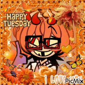 a happy tuesday picture with a cartoon character