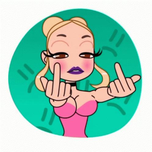 Blonde Middle GIF - Blonde Middle Finger GIFs