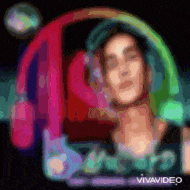 a colorful drawing of a woman with the words vivavideo below it