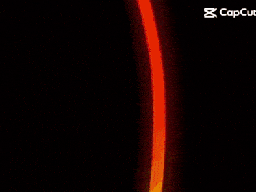 a yellow line is glowing in the dark on a black background