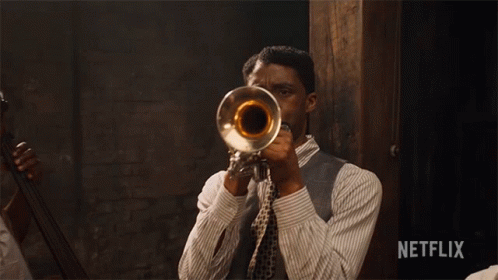 Playing Trumpet Leeve GIF - Playing Trumpet Leeve Chadwick Boseman GIFs