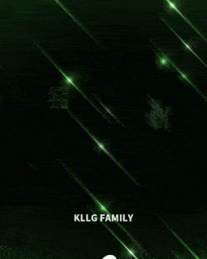 a glowing green sign that says a value noty by kllg family