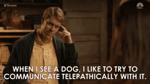 When I See A Dog, I Like To Try To Communicate Telepathically With It. GIF - Communicate Telepathic Dog GIFs