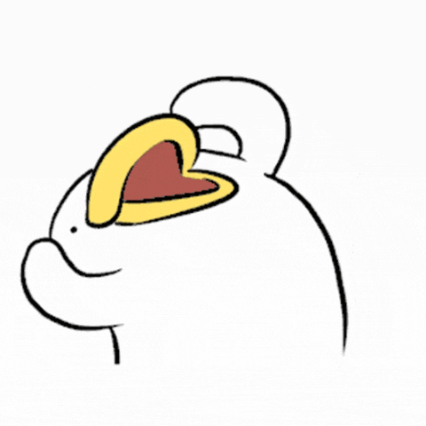 a drawing of a chicken with its mouth open and a yellow beak .