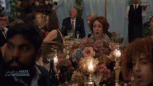 Shocked The People We Hate At The Wedding GIF - Shocked The People We Hate At The Wedding Oh My God GIFs