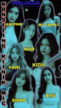a collage of asian women with the name malucca on top