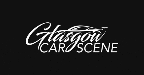 a black and white logo for glasgow car scene .