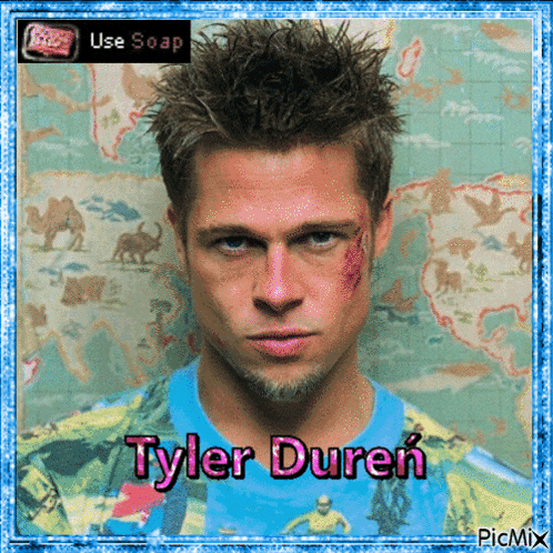 a picture of tyler duren with a blue frame around it