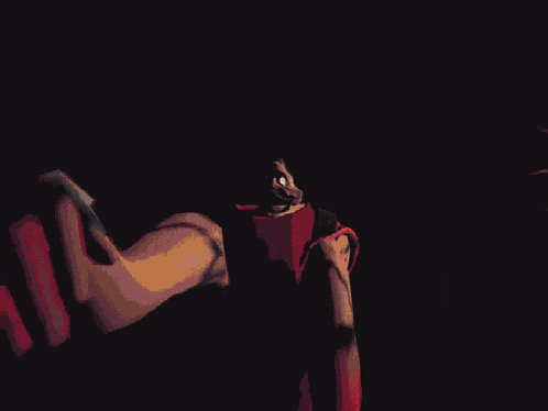 a pixel art drawing of a man in a red robe
