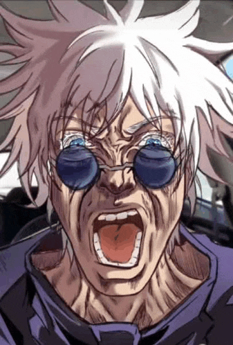 a cartoon of a man with glasses and a tie making a funny face with his mouth open .