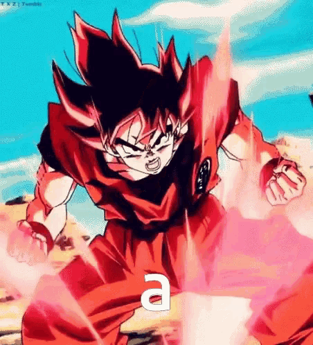 a picture of a dragon ball z character with the letter a on it