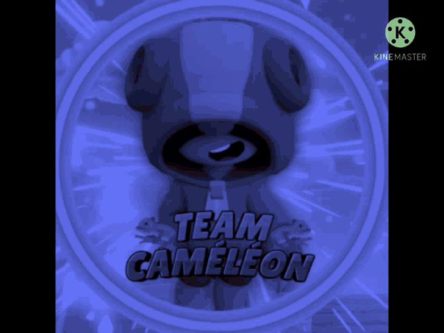 a picture of a cartoon character with the words team cameleon on the bottom