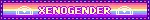a neon sign with the word xenogender on it .