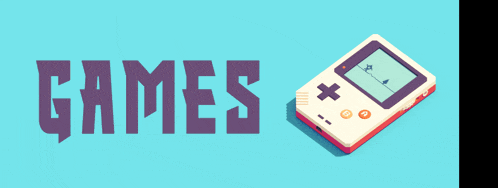 the word games is on a blue background next to a video game