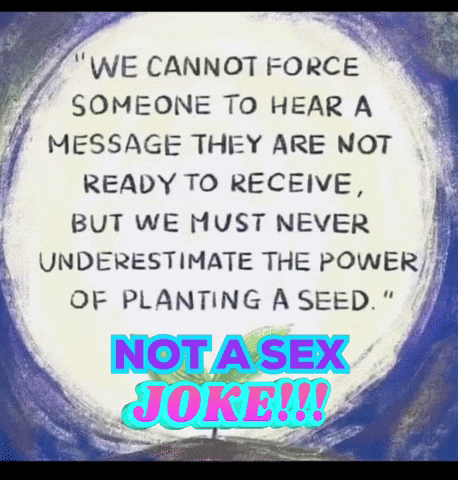 a poster that says we cannot force someone to hear a message