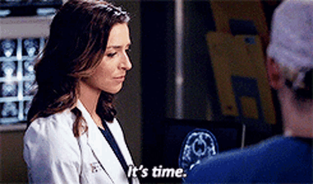 Greys Anatomy Amelia Shepherd GIF - Greys Anatomy Amelia Shepherd Its Time GIFs