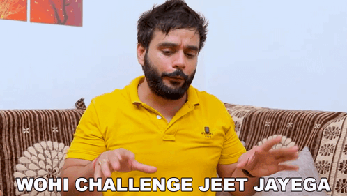 Wohi Challenge Jeet Jayega Lokesh Bhardwaj GIF - Wohi Challenge Jeet Jayega Lokesh Bhardwaj Wahi Jeet Jayega GIFs