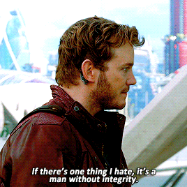a man in a leather jacket says if there is one thing i hate it 's a man without integrity